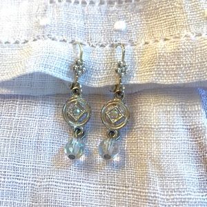 Silver and crystal earrings